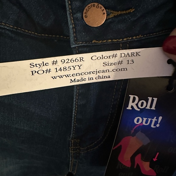 ENCORE skinny jeans. Size 13. NWT - Picture 6 of 9